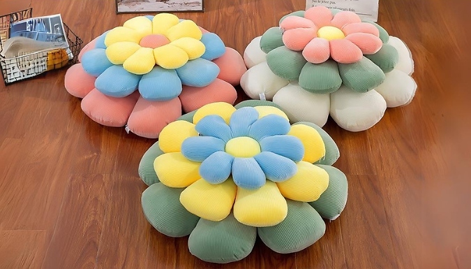Cute Daisy Flower Floor Cushion - 5 Colours & 3 Sizes