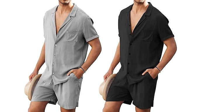 Men's Linen Co-Ord 2 Piece Set! - 5 Colours & 5 Sizes