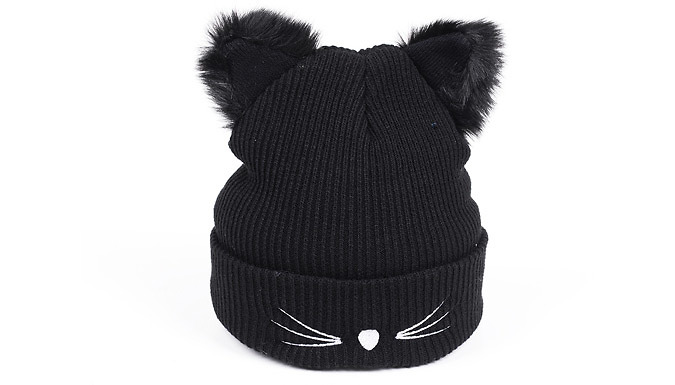 Beanie Hat with Cat Ears - 4 Colours