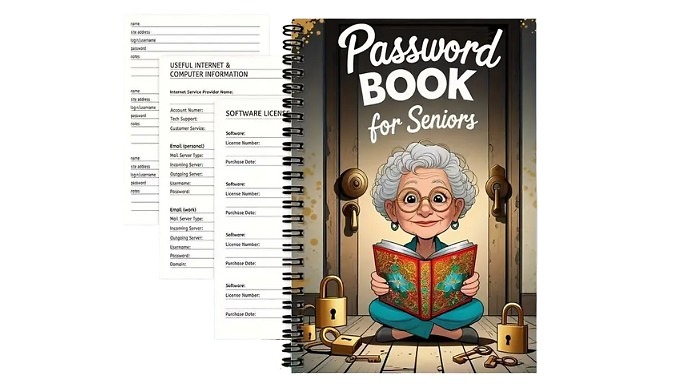 Password Organiser Book for Seniors
