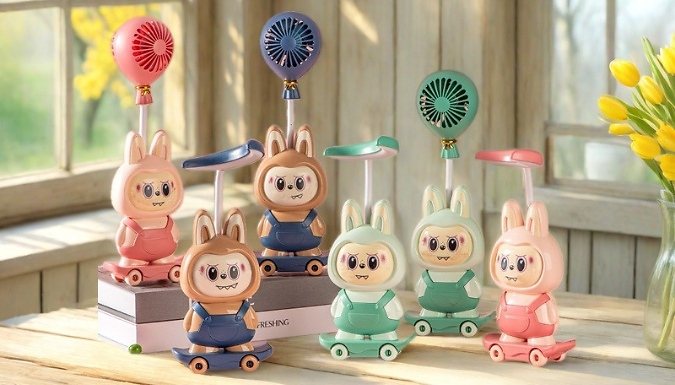 Cute Cartoon Monster Desktop Lamp or Fan