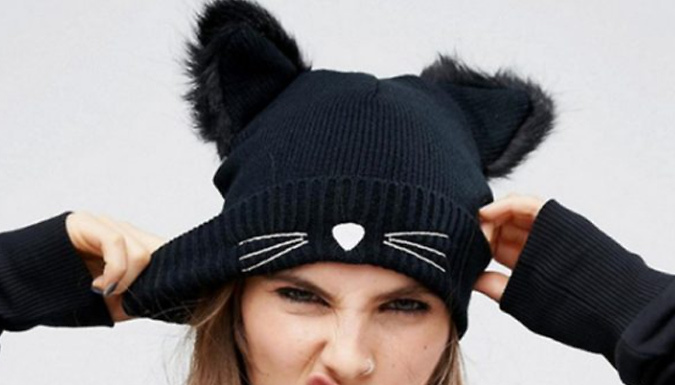 Beanie Hat with Cat Ears - 4 Colours