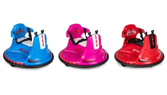 12V Kids Ride On Electric Bumper Car - with 360 Spin, Dual Joysticks & Remote Control
