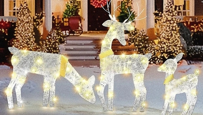 Christmas Light-Up 2D Garden Reindeer Ornaments