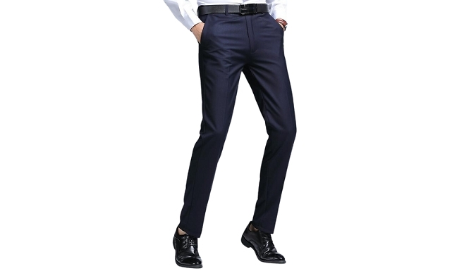 3-Pack of Men's Formal Trousers - 3 Colours, 12 Sizes