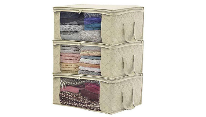 1, 2 or 3 Pack of Anti-Dust Clothes Storage Bag - 3 Colours