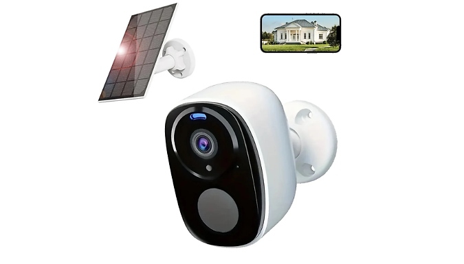 Wireless Solar-Powered Security Camera - With Optional TF Cards!