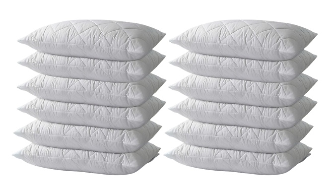 12-Pack Hotel Quilted Pillows – A Cosy Upgrade for the Whole Family!
