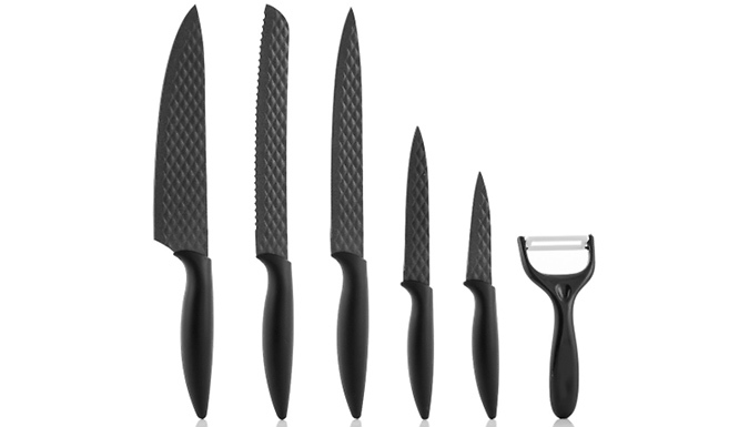 6-Piece Premium Diamond Design Knife Set