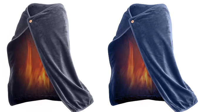 Electric Heated Blanket Cape - 2 Colours