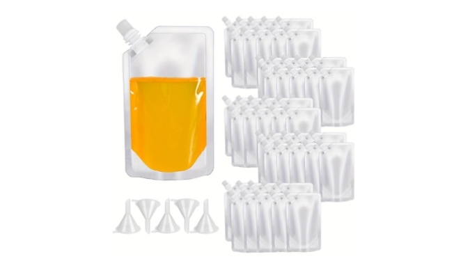 8 or 10oz Plastic Drink Pouches - 10 or 20 Pouches!