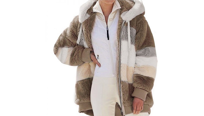 Faux Fur Hoodie - 7 Colours & 4 Sizes