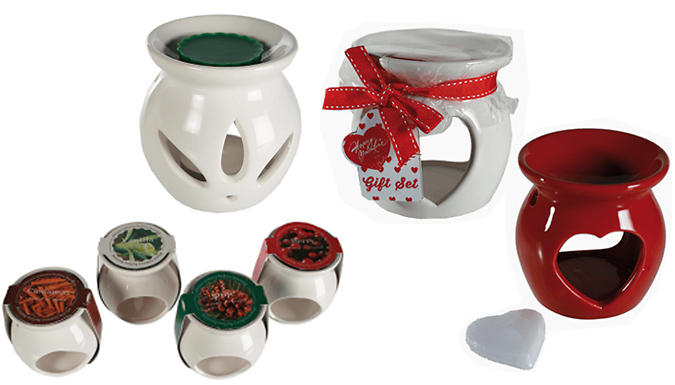Ceramic Oil Burners & Scented Wax Melts – 6 Options Deal Price £6.99