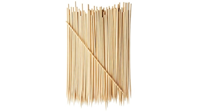 100-Pack Wooden Bamboo Skewers!