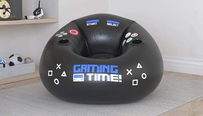 Gaming Themed Inflatable Chair - with Optional Footstool!