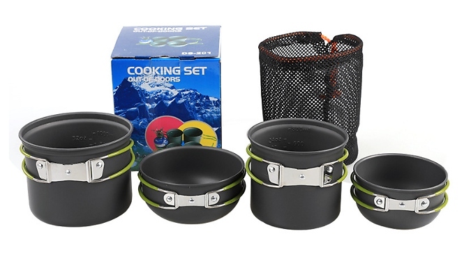 4-Piece Outdoor Camping Cooking Set!