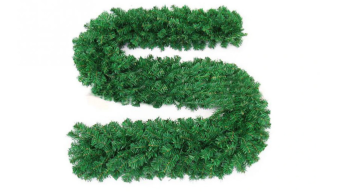 270cm Green Spruce or Pine Cone Christmas Garland