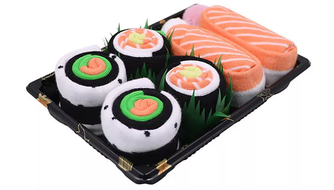 Unisex Sushi Creative Socks Box set - 3, 4 & 5 Pair Set