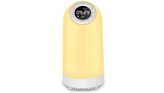Bluetooth Speaker, Alarm Clock & LED Touch-Sensor USB Bedside Lamp