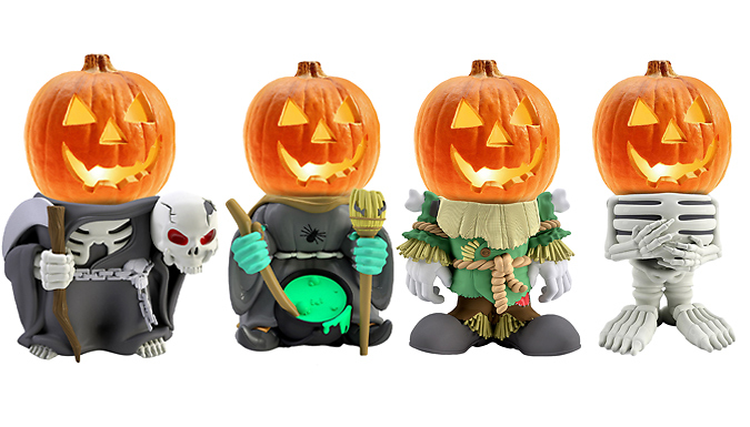 Glowing Pumpkin Knight Halloween Ornament - 4 Designs