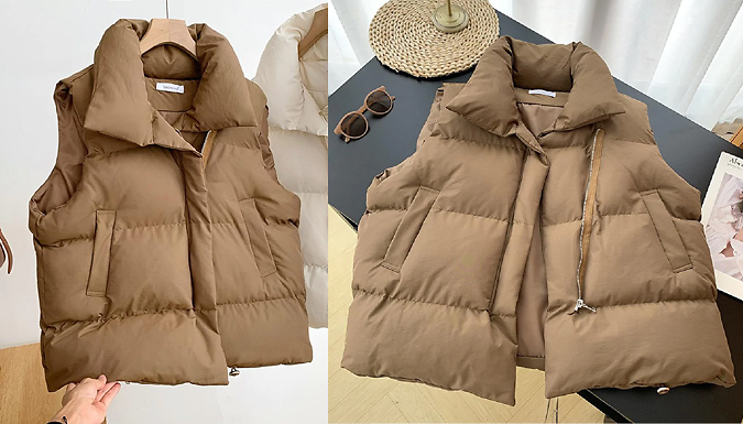 Warm Winter Puffer Gilet Vest Jacket - 3 Colours & 4 Sizes