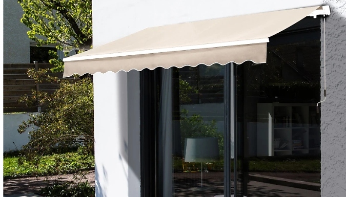 Outsunny Manual Retractable Awning - 5 Colours