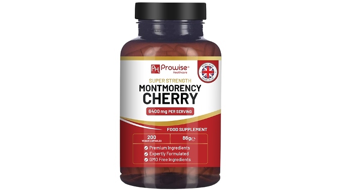 200 Montmorency Cherry 6400mg Supplement Capsules from Go Groopie IE