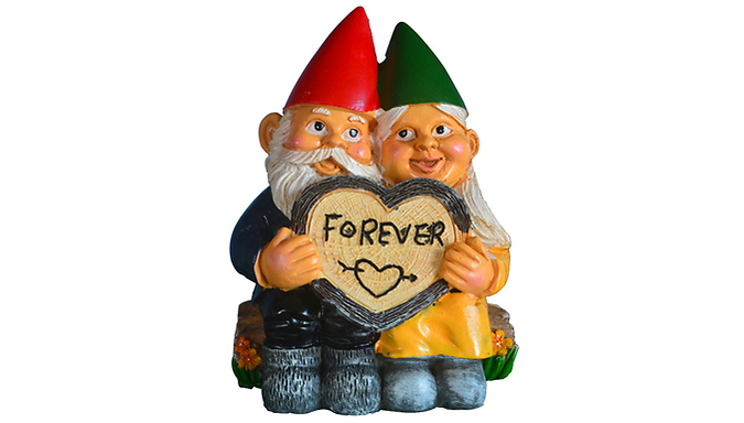 Cute Garden Gnome Couple Resin Statue