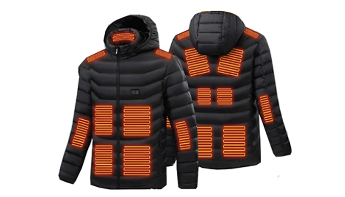 Men's Heated Winter Jackets - 7 Sizes & 2 Colours from Go Groopie IE