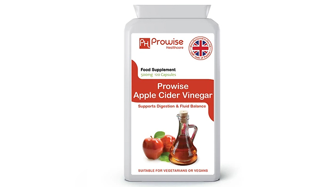 2 or 4 Month Supply of Prowise Apple Cider Vinegar Capsules