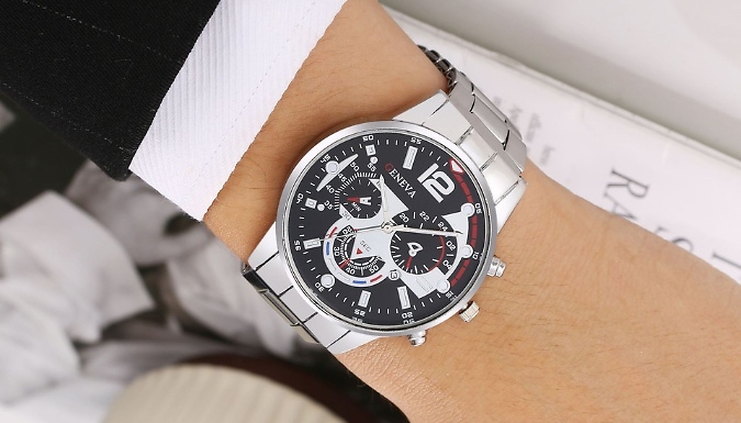 Set of 3 Men's Steel Strap Quartz Watches - 2 Options