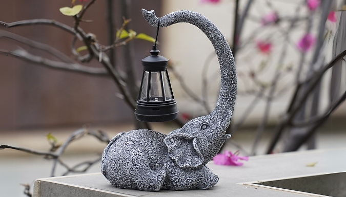 Small Elephant Solar Light Ornament