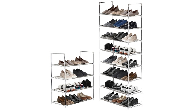 4 or 8-Tier Shoe Storage Rack Unit