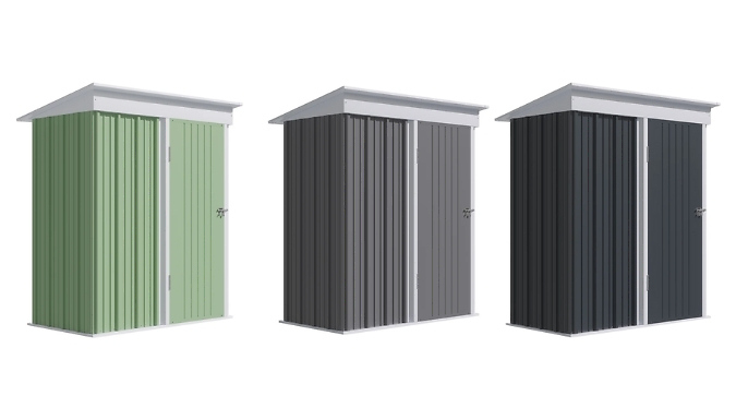 Outsunny Weather-Resistant Metal Garden Shed - 3 Colours!