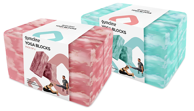 Gymcline Pack of 2 Yoga Gym Blocks - 2 Colours