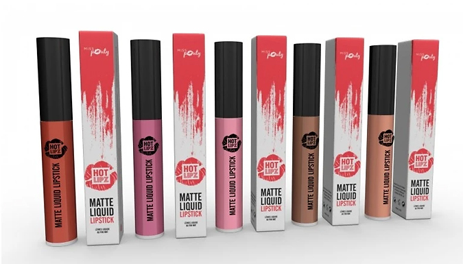 1, 3 or 5-Pack of Miss Pouty Matte Liquid Lipstick - 5 Colours