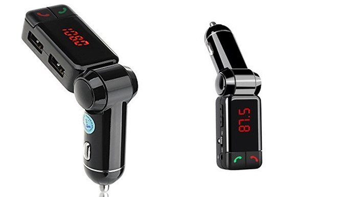 2-in-1 Bluetooth FM Car Transmitter & Dual USB Charger