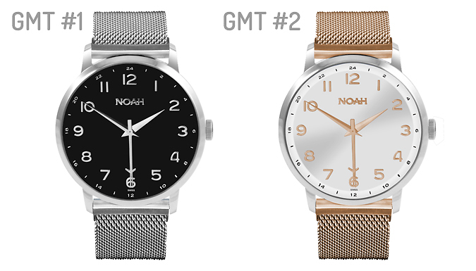 Noah Watches in Slimline or GMT Designs