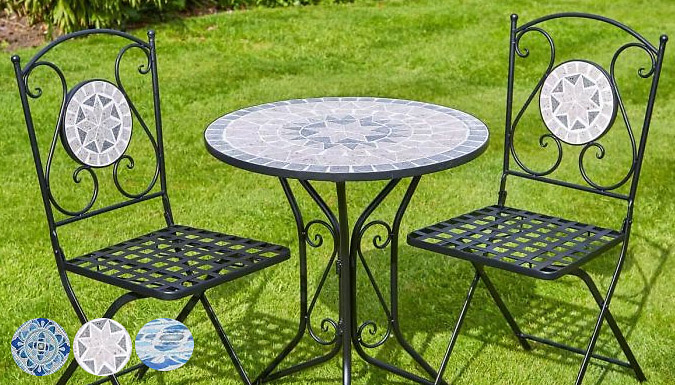 Large mosaic garden discount table and chairs