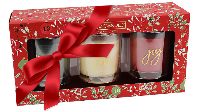 3 Christmas Yankee Candle Tumbler Gift Set