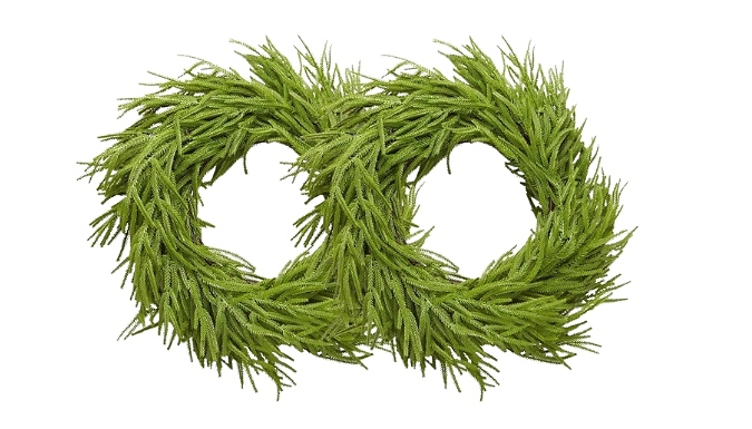 Green Christmas Norfolk Decoration - 2 Sizes