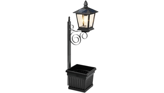 Wall-Mounted Decorative Solar Light with Planter