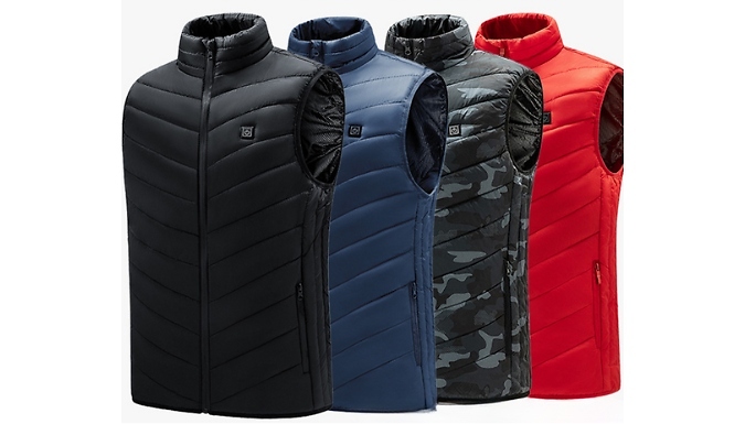 Mens Four Zone Heated Body Warmer - 4 Colours, 8 Sizes