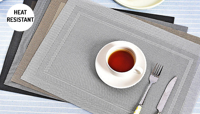 Shop in Store UK 4-Pack PVC Heat-Resistant Placemats - 4 Colours