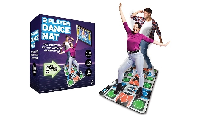 2-Player Dance Mat - 110 Songs & 9 Games!