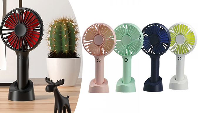 Handheld Rechargeable Cooling Fan - 5 Colours
