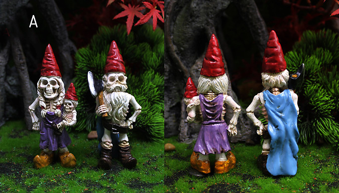 Halloween Gnome Skeleton Ornaments - 3 Styles