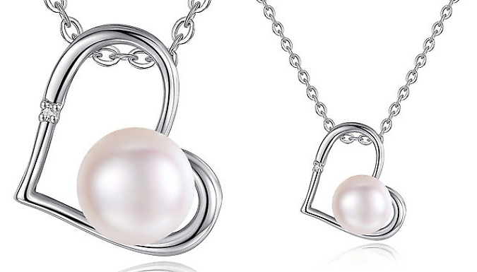 Genuine Diamond and Freshwater Pearl Pendant