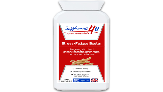 3-Month Supply of Stress/Fatigue Buster Supplements - 90 Capsules