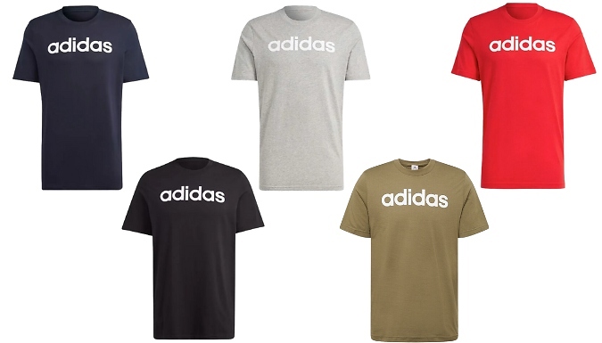 1 or 2-Pack Men's Adidas Embroidered Logo T-Shirt - 5 Colours, 5 Sizes